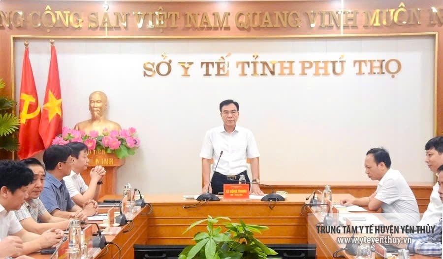 Giám đốc Sở Y tế tỉnh Phú Thọ (mới) Lê Hồng Trung phát biểu